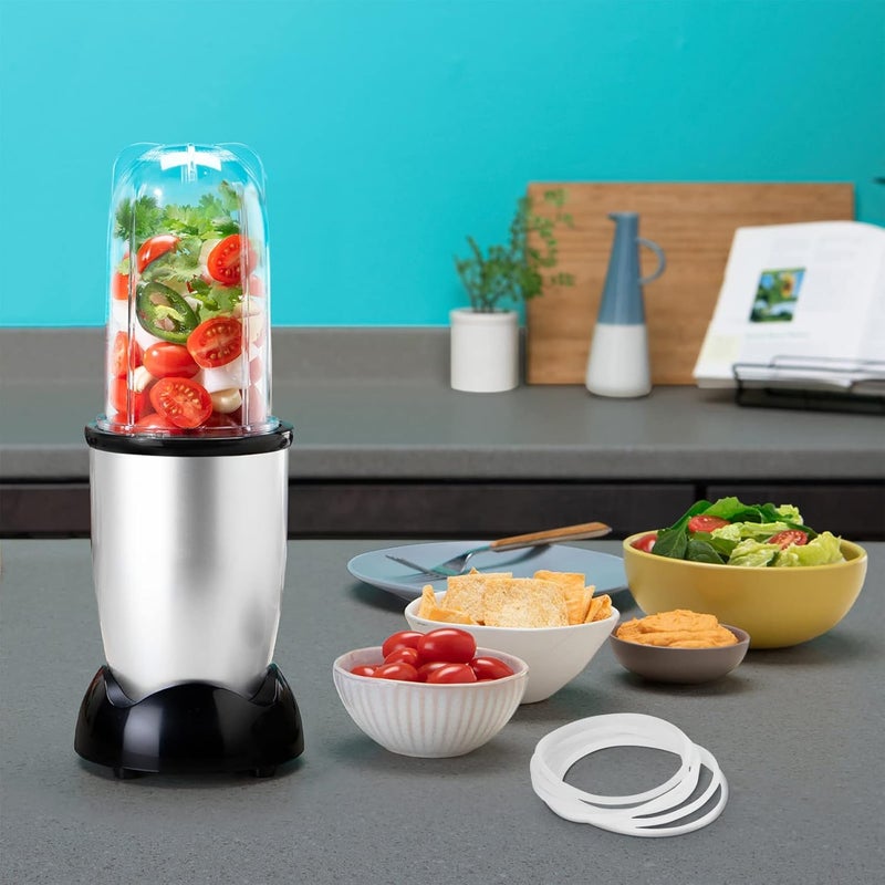 Estink Juicer Rubber Seal, 3/6Pcs White Rubber Sealing Gasket Replacement Parts Fit For Magic Blender 250W Model, Flat or Cross Blade, Juicer Blender Replacement Seals for Home - Image 2